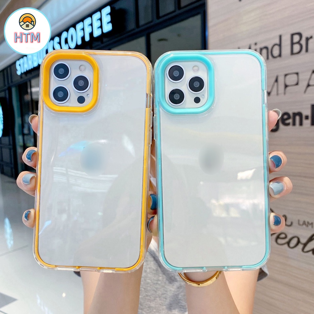 Ốp Điện Thoại TPU Mềm Màu Kẹo Trong Suốt Cho iPhone 13 12 11 Pro Max Promax XS Max XR X 7 Plus 8 8Plus