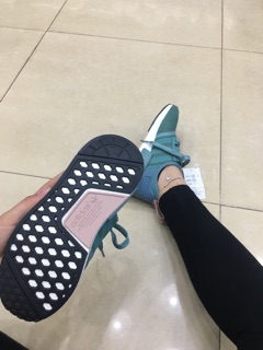 Giày thể thao Sneaker nmd xanh mint( tặng móc khoá giày )