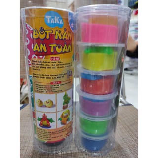 6 hủ đất nặn an toàn cho bé tặng khuôn đi kèm