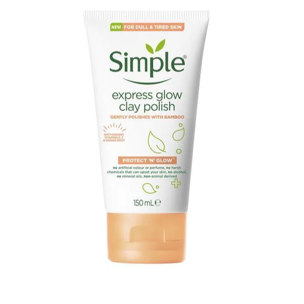 [TOP 1 SHOPEE] Sữa rửa mặt Simple Protect N Glow Express Glow Clay Polish 150ml (Bill Anh)