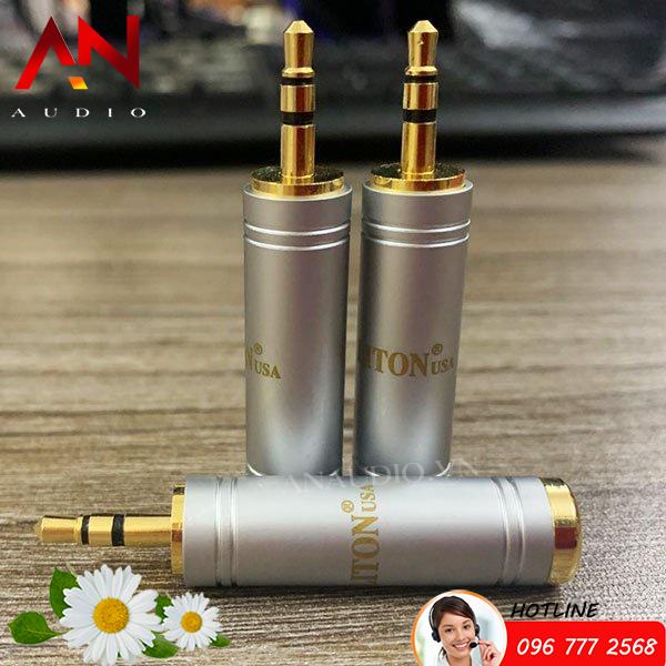 01 Jack chuyển 3.5mm đực ra 6.35mm cái - Hàng Cao Cấp LITON USA