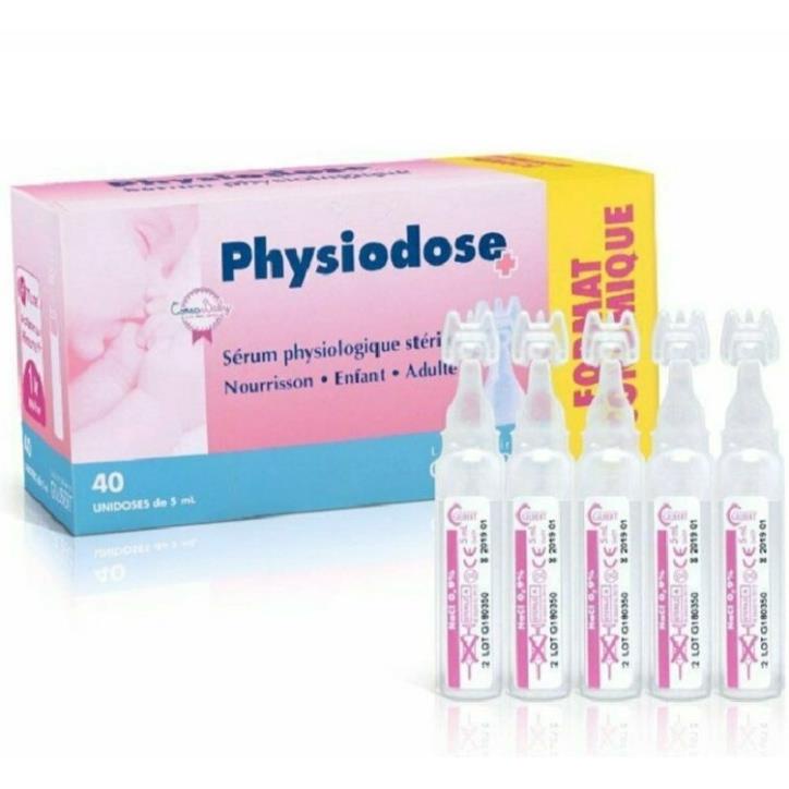Nước muối sinh lý Physiodose Gifrer cho trẻ sơ sinh - vệ sinh, sát khuẩn mũi, mắt