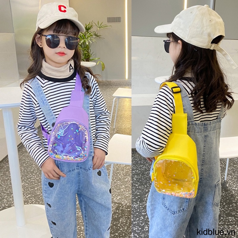 Túi đeo chéo trong suốt họa tiết hoạt hình dễ thương phong cách công chúa thời trang dành cho nữ