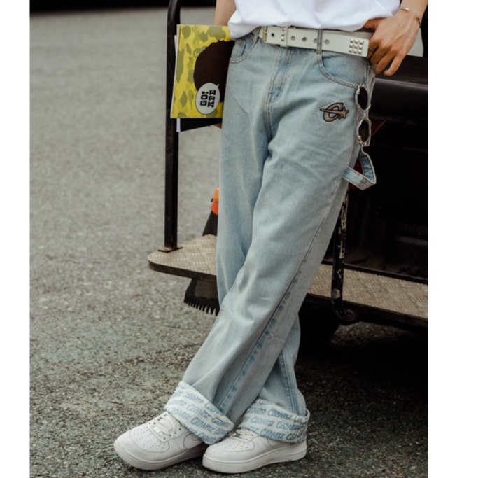 Quần bò dài ống suông basic trơn C-star Straight jean ClownZ unisex nam nữ localbrand form rộng