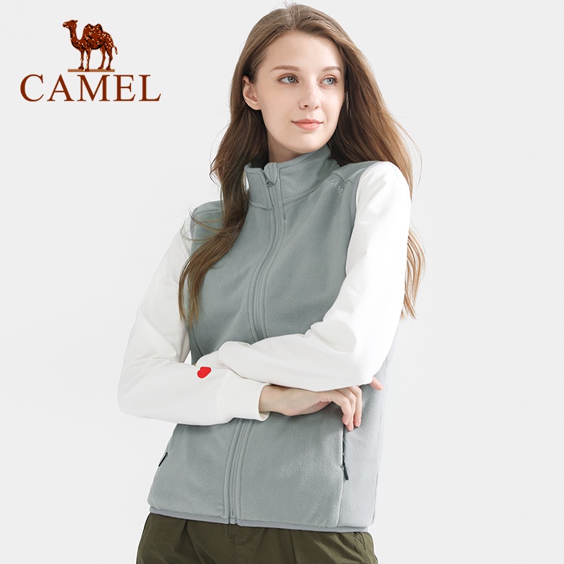 Áo khoác Camel không tay màu sắc đơn giản trẻ trung dành cho nữ