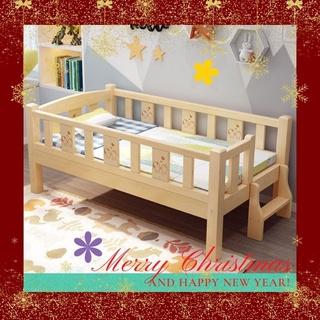 Giường cũi trẻ em gỗ thông size 128x60x40, góc cạnh bo tròn an toàn cho bé