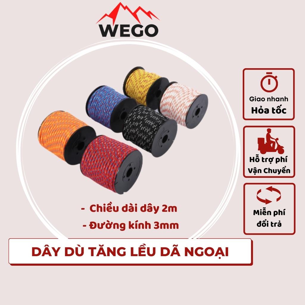 Dây thừng tăng lều cắm trại dã ngoại, dây thừng cotton du lịch camping - WEGO
