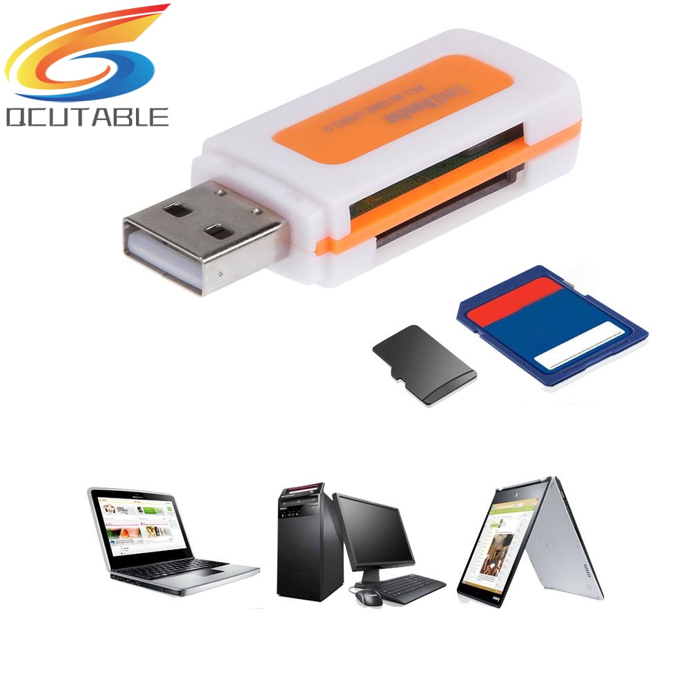 Đầu đọc thẻ nhớ 4 khe Mini USB 2.0 SD/MMC TF MS M2