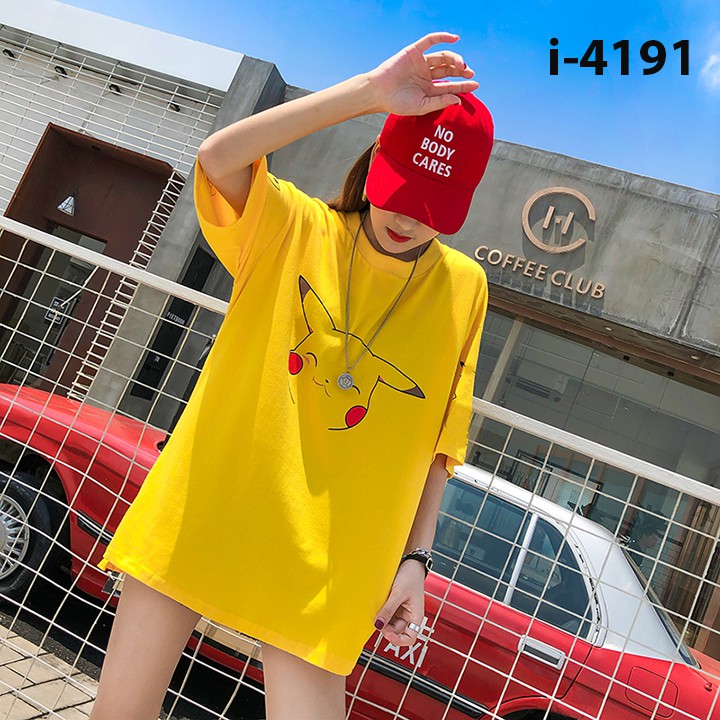 I4191 Áo phông Unisex nữ in hình Pokemon