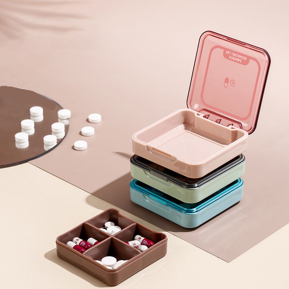 Hộp đựng thuốc mini bằng nhựa nhiều màu tiện lợi cho du lịch