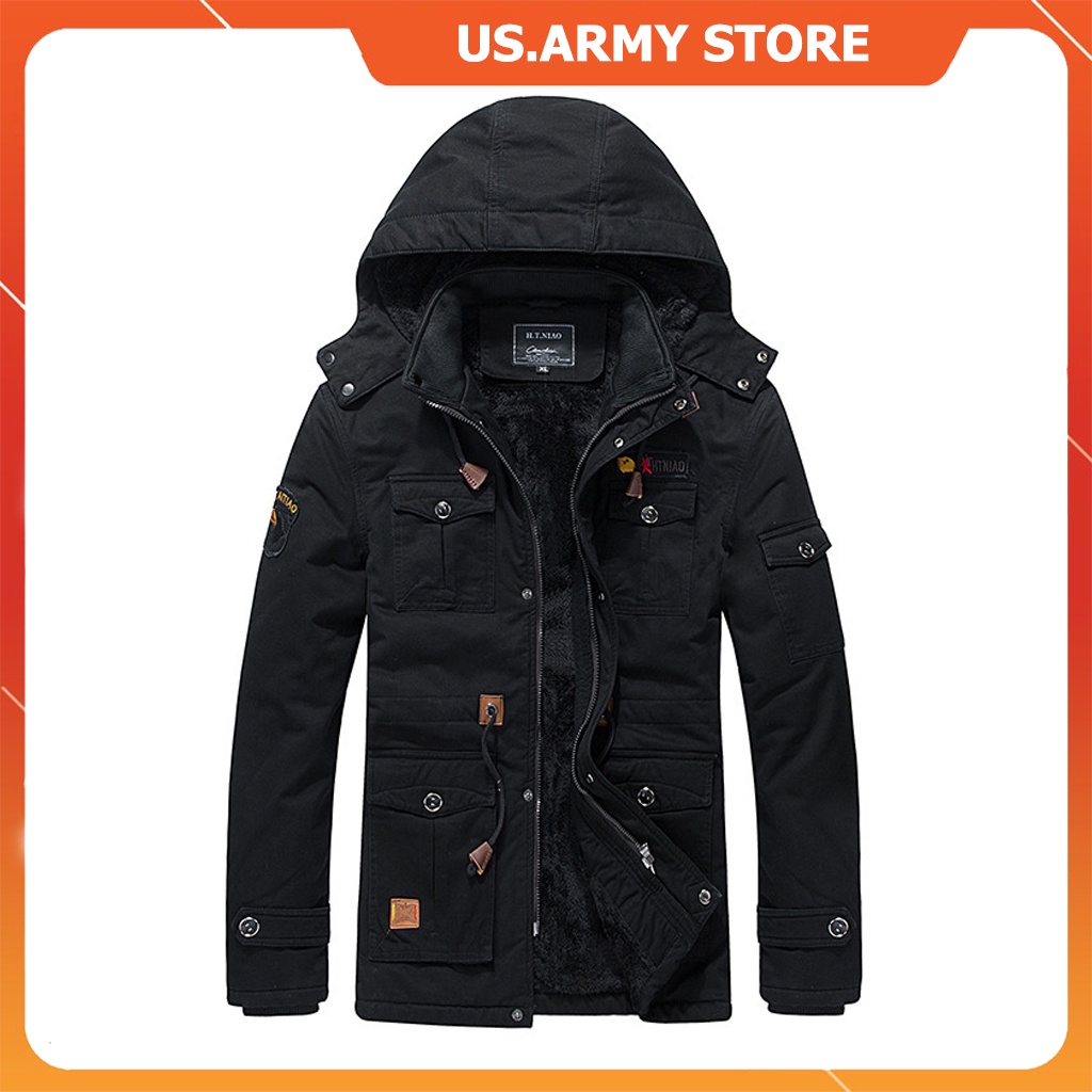 Áo khoác Nam kaki Có Mũ Trùm Đầu Siêu Ấm Phong Cách Bụi Phượt Thể Thao- HÀNG CAO CẤP