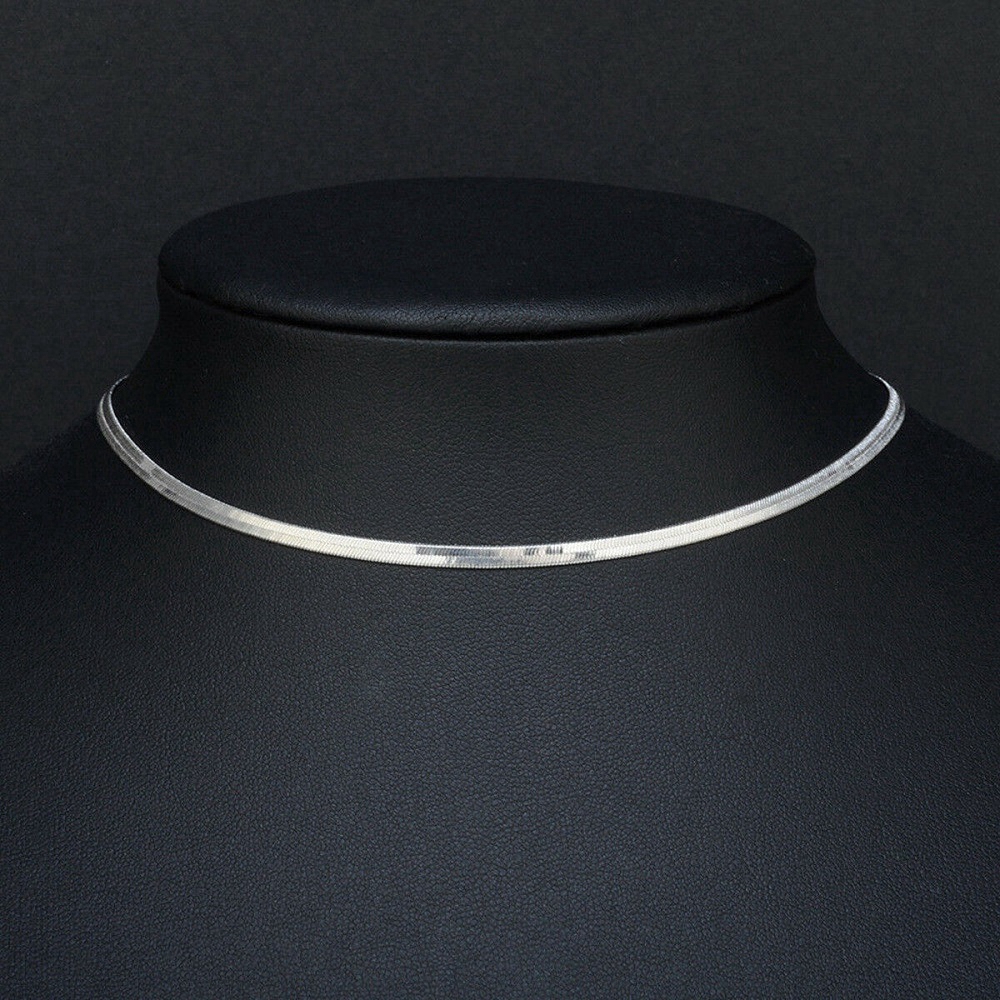 Vòng cổ choker hợp kim dạng rắn sang trọng