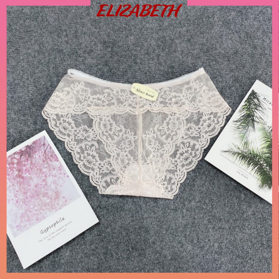 Quần lót ren nữ gợi cảm sexy siêu mỏng nhiều màu, mềm mịn quyến rũ, quần lót Elizabeth Chip | BigBuy360 - bigbuy360.vn