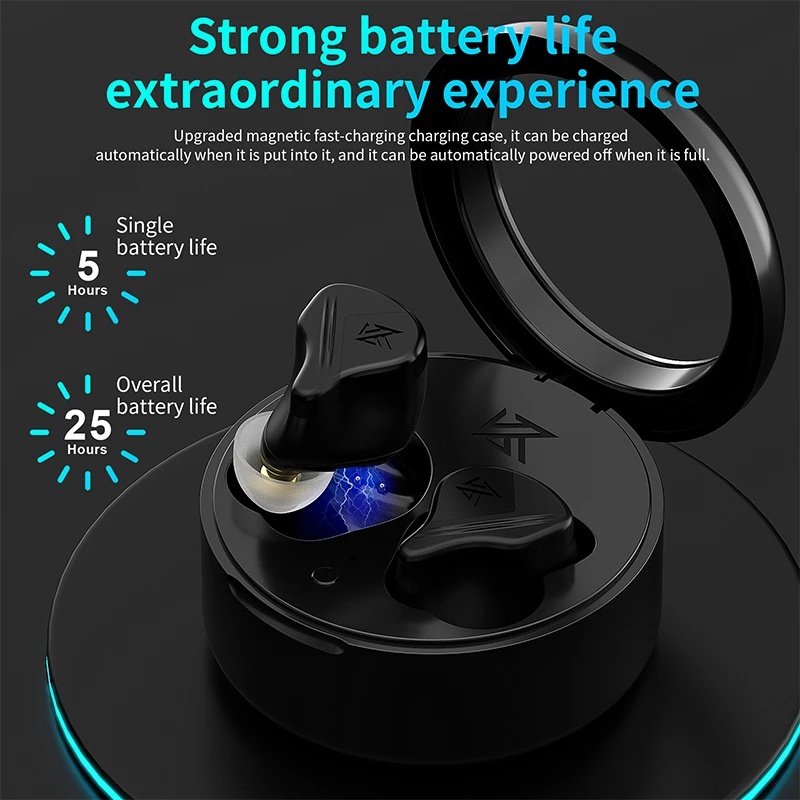 Tai Nghe Nhét Trong Không Dây Kết Nối Bluetooth 5.2 Âm Thanh HiFi Chơi Game Thể Thao KZ VXS TWS