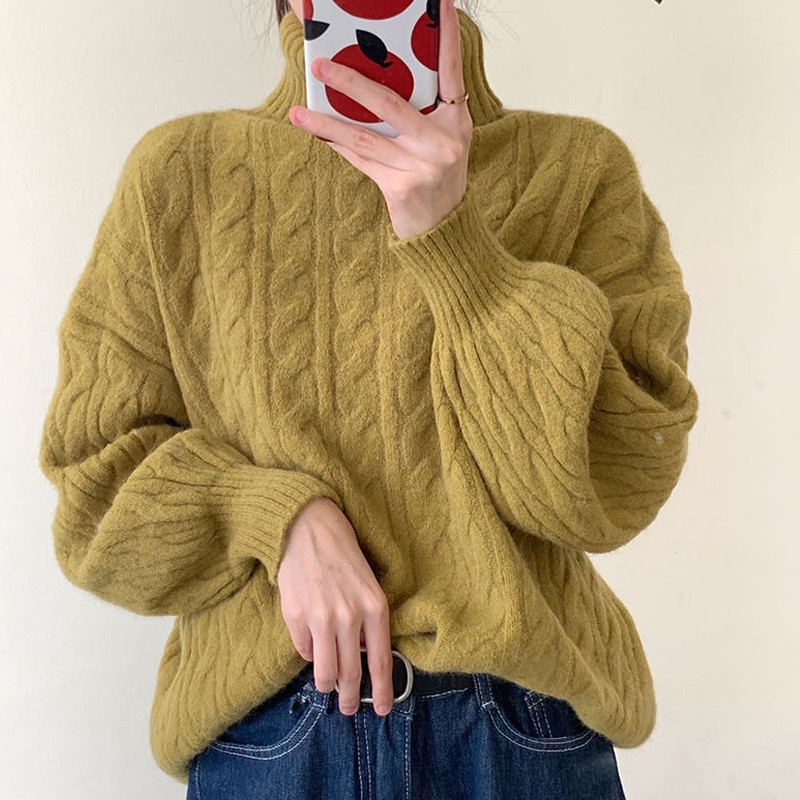 Áo Len Cao Cổ Dài Tay Phong Cách Hàn Quốc - 6 mầu Trắng Đỏ Xanh Đen Hồng tím Vàng - Hanlly Fashion - AL5