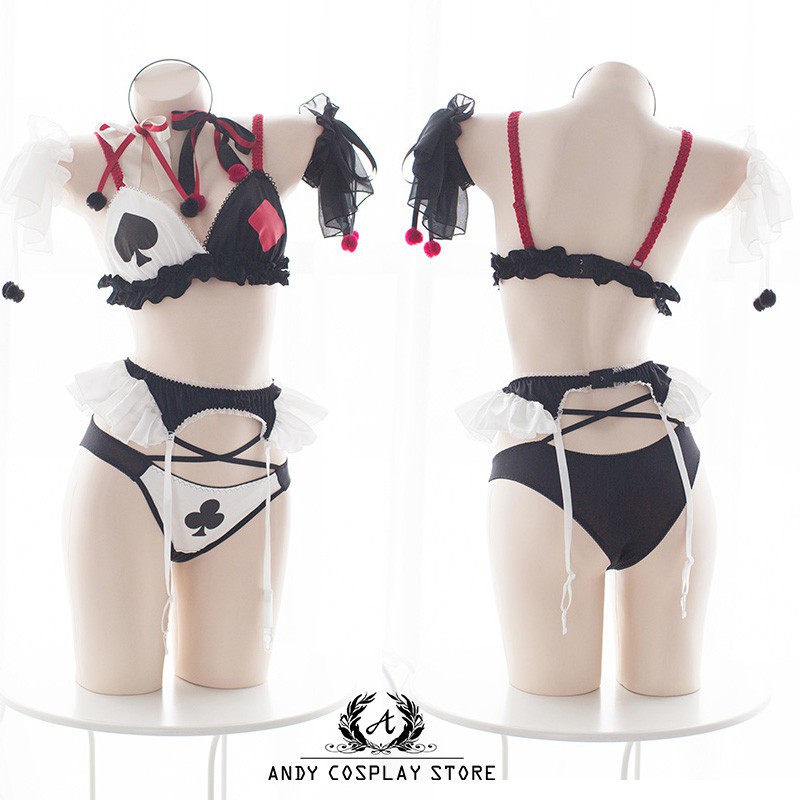 [CÓ SẴN] Set bra underwear hề đen trắng sexy cute 55 | BigBuy360 - bigbuy360.vn