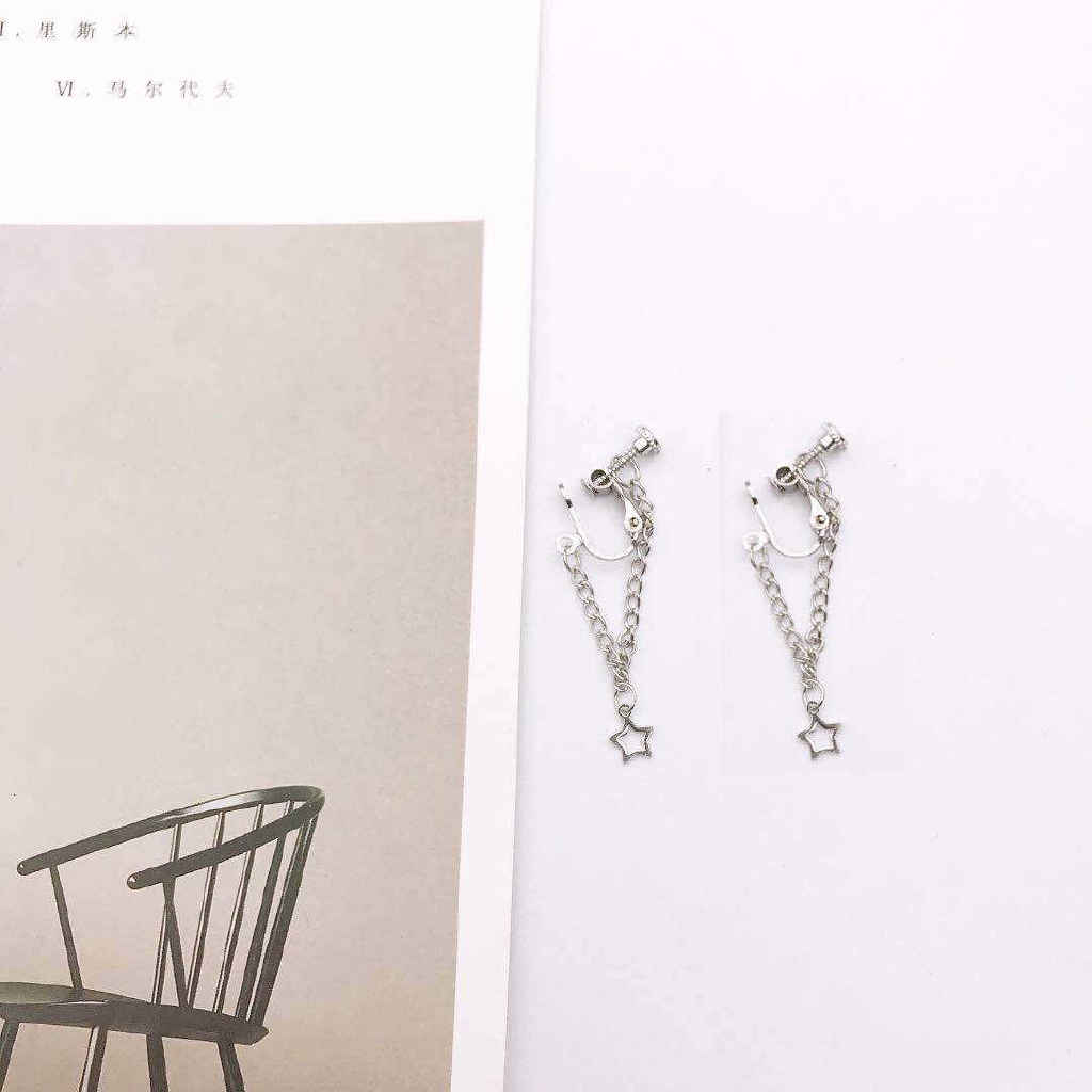 Khuyên tai hình ngôi sao dáng dài phong cách Hàn Quốc thời trang cho nữ