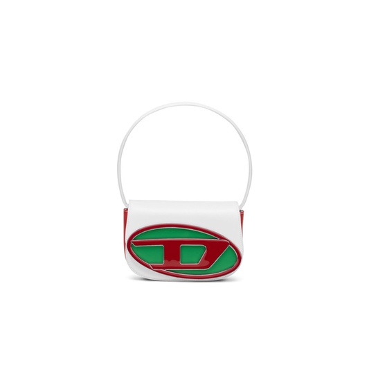 TÚI XÁCH 1 DR DI E SEL TRẮNG PHỐI XANH LOGO ĐỎ