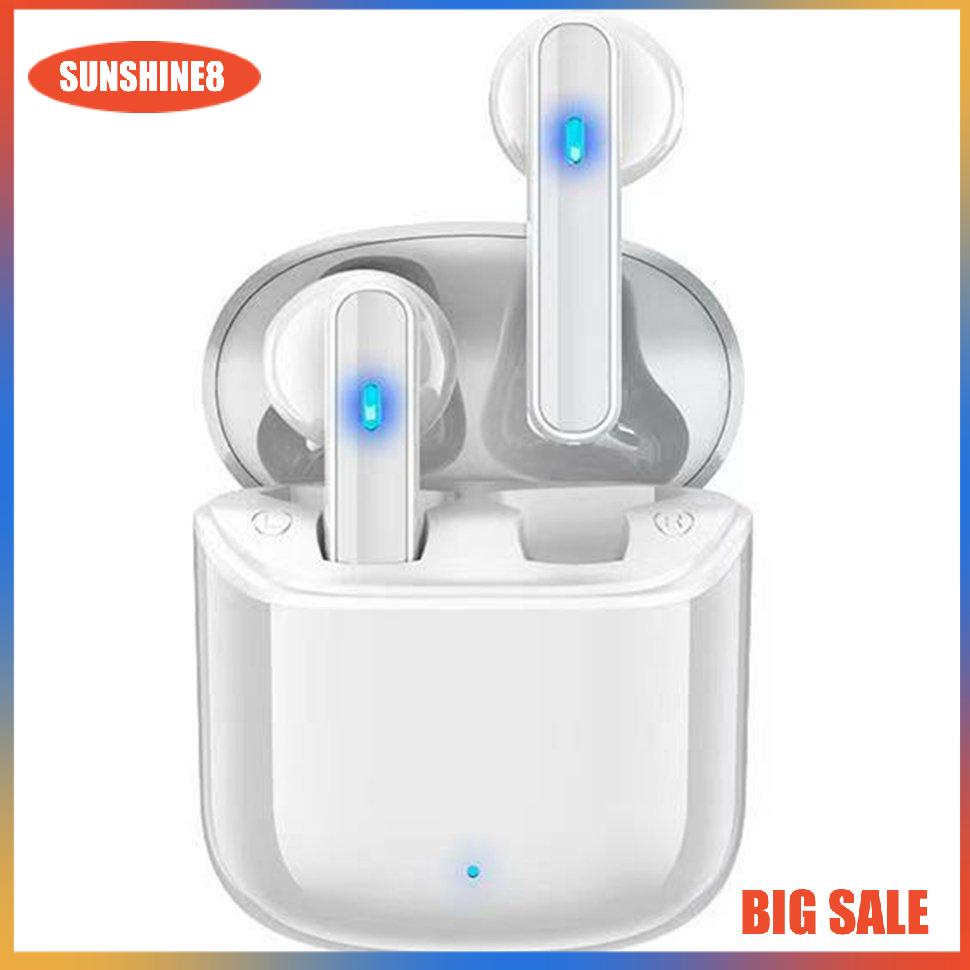 【SUN】Wireless Earbuds Compact Stereo Earphones Dual In Ear Touch Control Earbuds