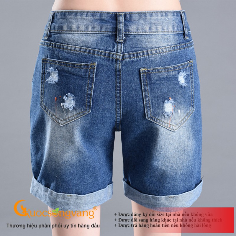 Quần nữ quần short jean nữ mài rách GLQ035 Cuocsongvang