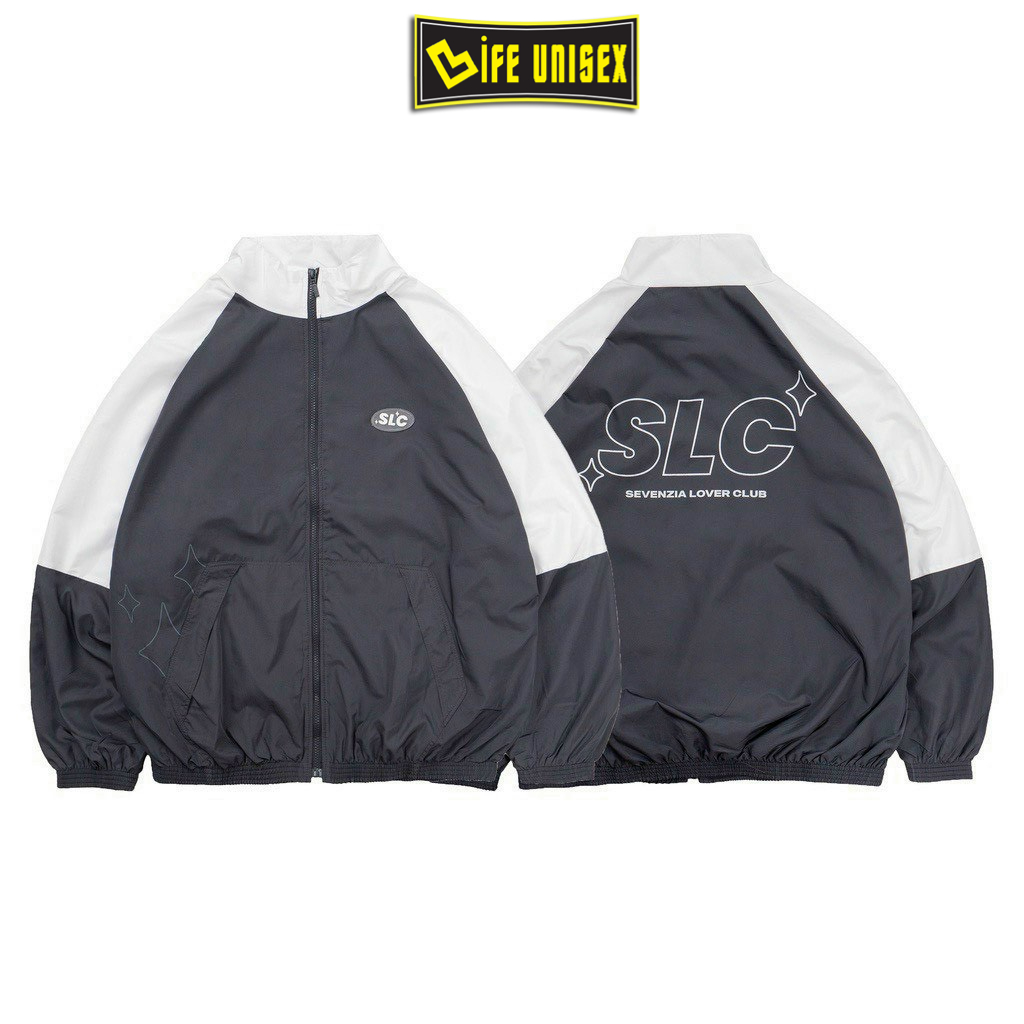 Áo Khoác Dù 2 Lớp S.L.C Ulzzang Nam Nữ Unisex Form Rộng Bomber Jacket Life Unisex