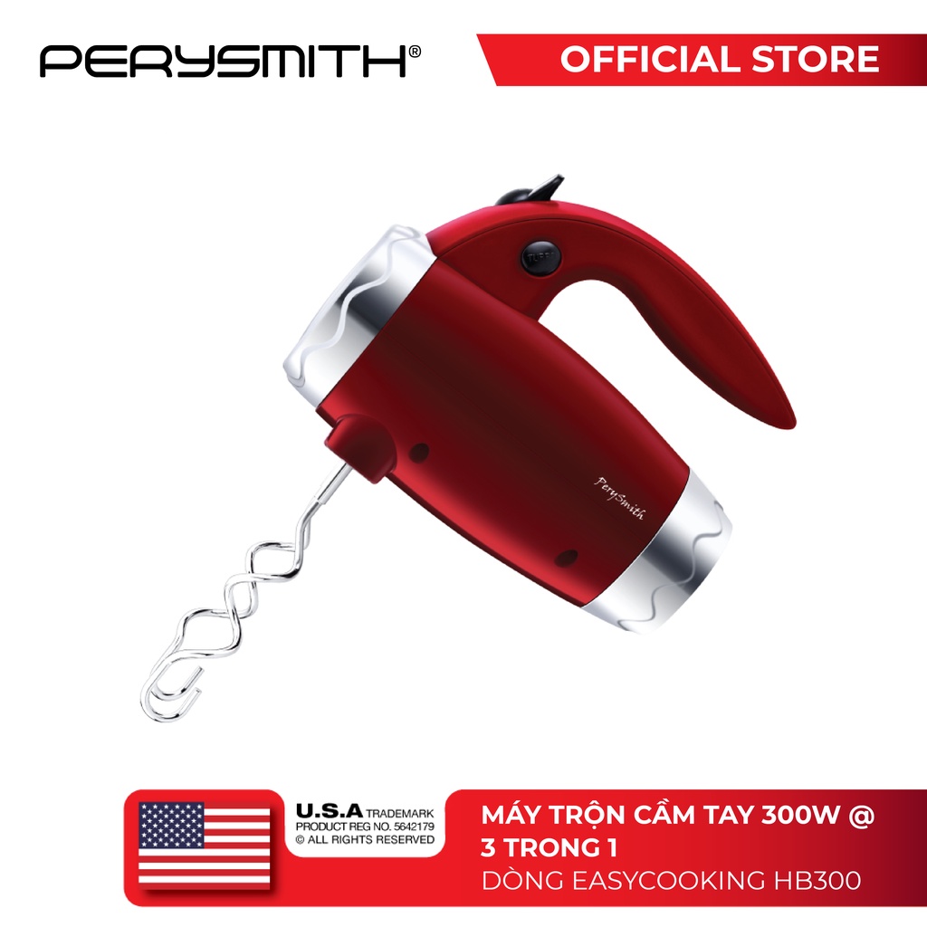 Máy đánh trứng trộn bột cầm tay PerySmith HB300 công suất lớn 300W