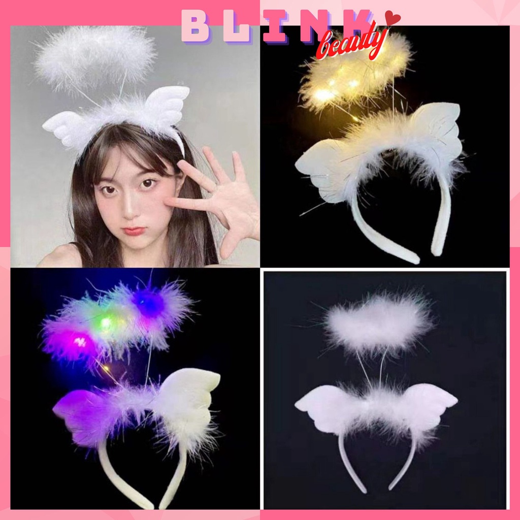 BĂNG ĐÔ CÁNH THIÊN THẦN ĐÈN LED THỜI TRANG PHONG CÁCH HALLOWEEN XMAS TIỆC ĐÊM THỜI TRANG CÁ TÍNH 222BD012