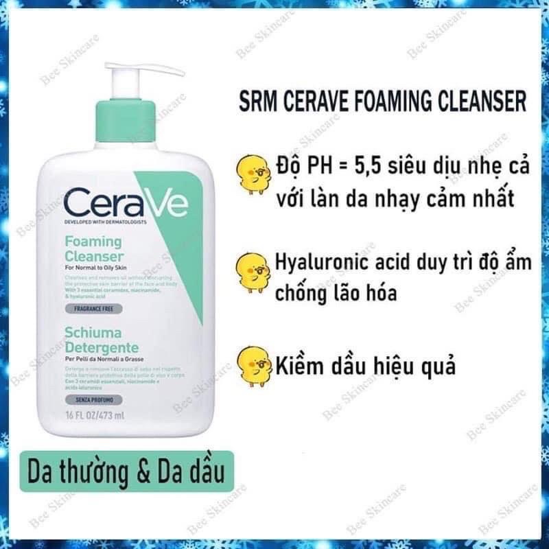 Sửa rửa mặt Cẻave dành cho da dầu