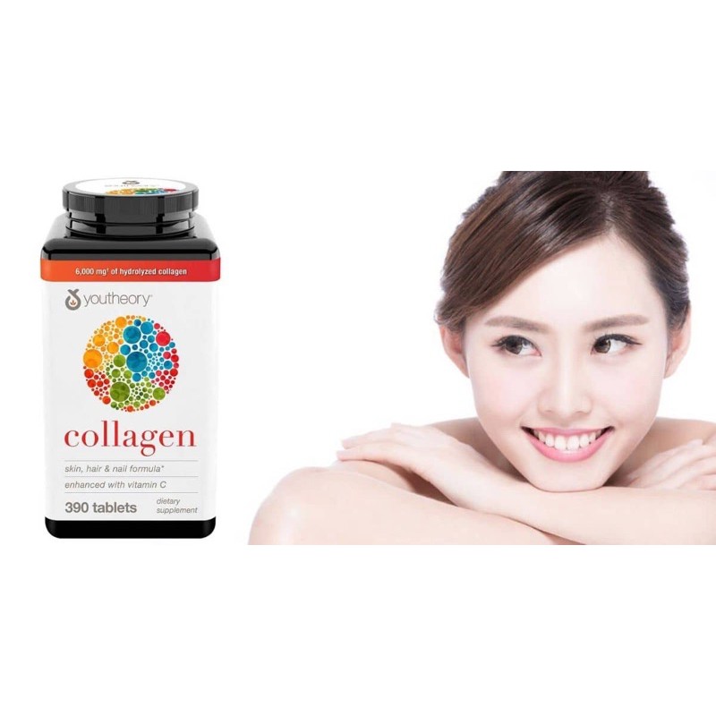 Colagen Mỹ❤️Collagen Youtheory 390 viên Type 1,2&3