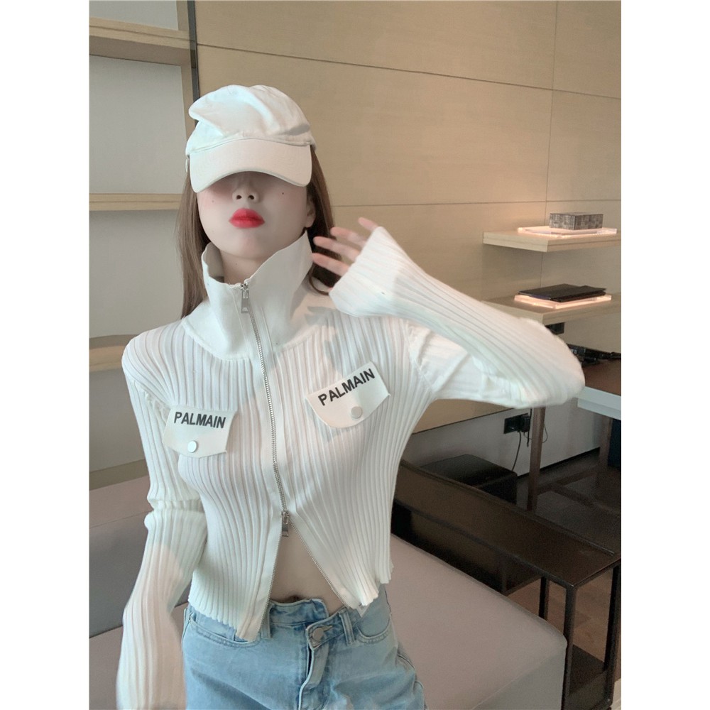 Áo len cardigan khóa 2 đầu sexy thời thượng