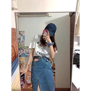 Chân Váy Jean Xẻ Cách Điệu