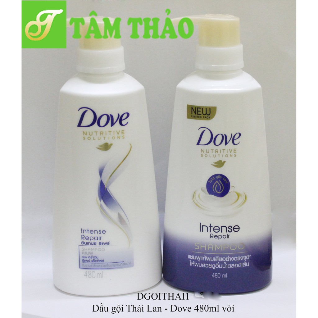 Combo Dầu gội và Dầu xả Thailand -Dove 450ml (vòi), trắng 8851932227544