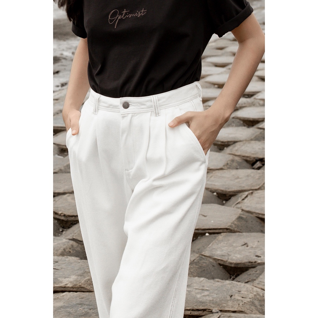 Quần jean trơn. STRAIGHT form - Routine 10F20DPAW024