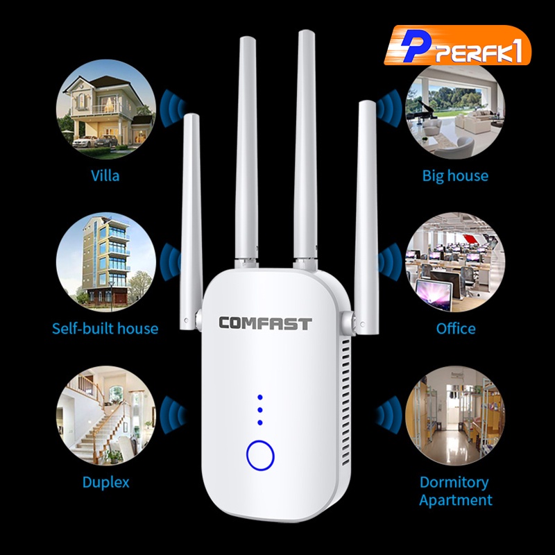 [TIKTOK Hot] 1200Mbps WiFi Repeater Wireless Range Extender Dual Band Signal Booster US