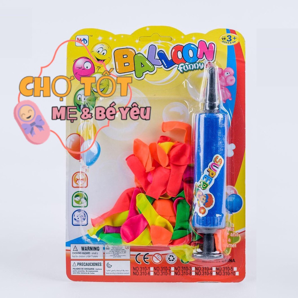 Vỉ Đồ Chơi Bong Bóng Kèm Bơm