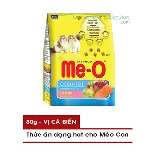 Thức ăn hạt cho Mèo con ME-O gói nhỏ 80g - Vị Cá Biển - [Nông Trại Thú Cưng]