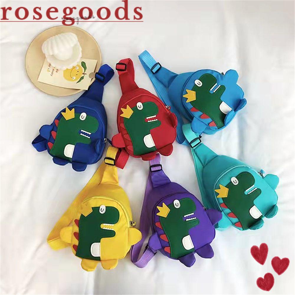 Túi Đeo Chéo Ngực Bằng Vải Oxford Hình Khủng Long Dành Cho Bé Trai Bé Gái