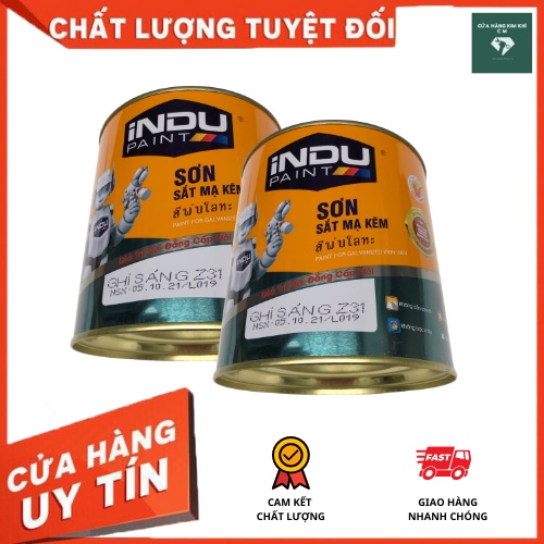 Sơn sắt mạ kẽm INDU đủ loại màu ghi sáng đỏ cafe chất lượng tốt chính hãng MSP13453