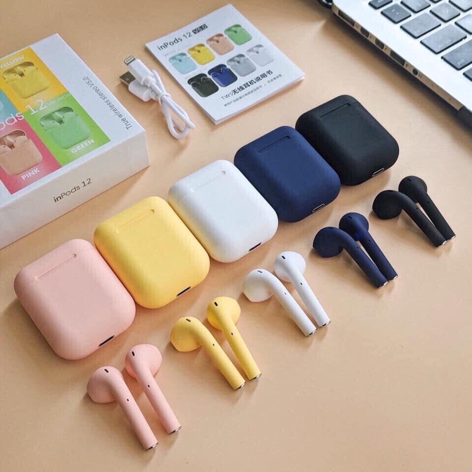 Tai nghe airpod mini i12 TWS Cảm Biến Vân Tay (Loại Nhám)