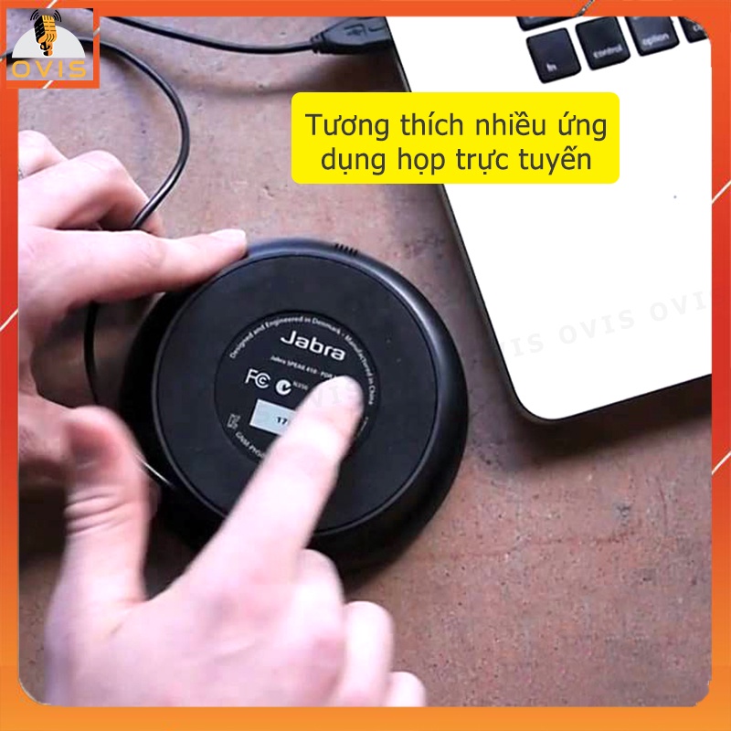 Jabra 410 MS - Micro Kèm Loa Họp Trực Tuyến Dành Cho Nhóm 4-5 Người, Thu 360°, Phạm Vi 2,5m