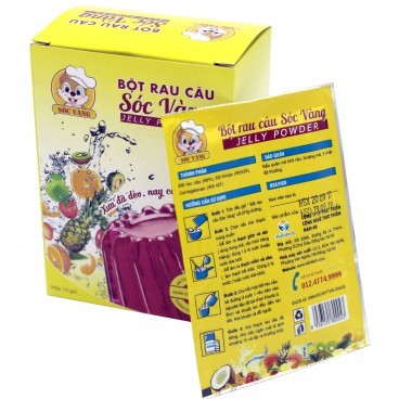 Bột Rau Câu Dẻo Sóc vàng hộp 120g (10 gói x 12g)