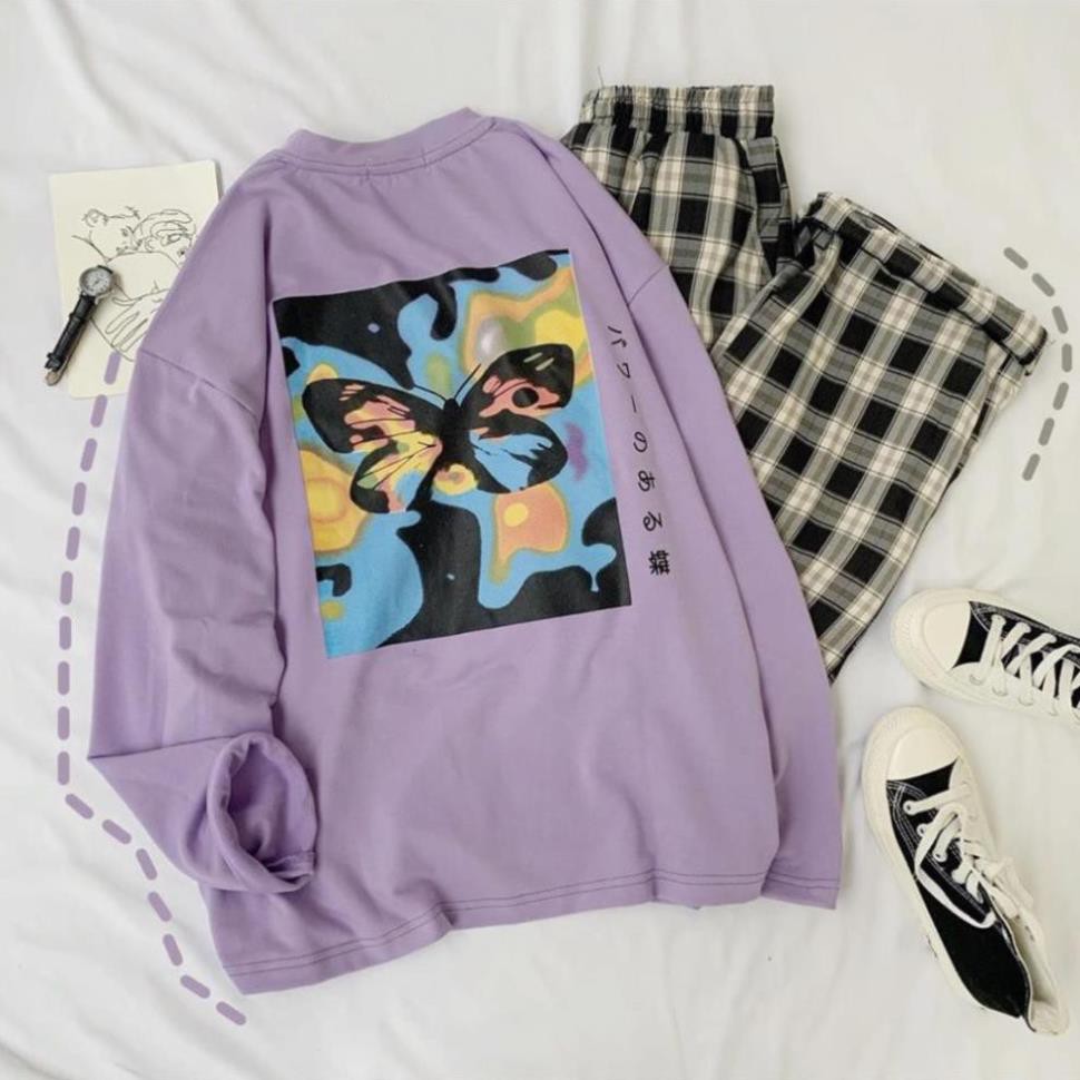 Áo Dài Tay BƯỚM 2 Màu Unisex