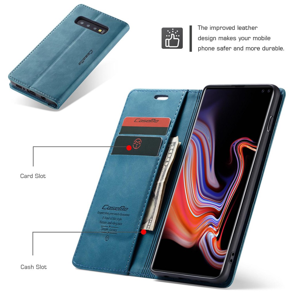 Bao da điện thoại cao cấp Caseme có ngăn để tiền, thẻ cho Samsung Galaxy Note10/Note10+/note20ultra/s10/a51/a71 | BigBuy360 - bigbuy360.vn