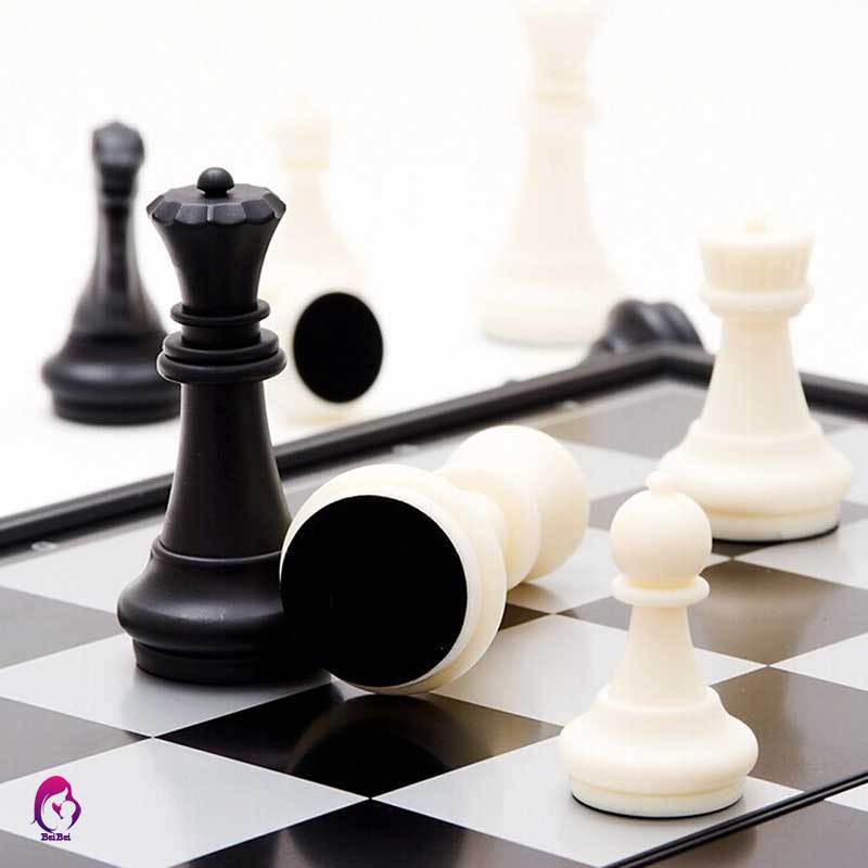 Set trò chơi cờ vua nam châm mini 7.67inch kèm bàn cờ gấp được tiện dụng