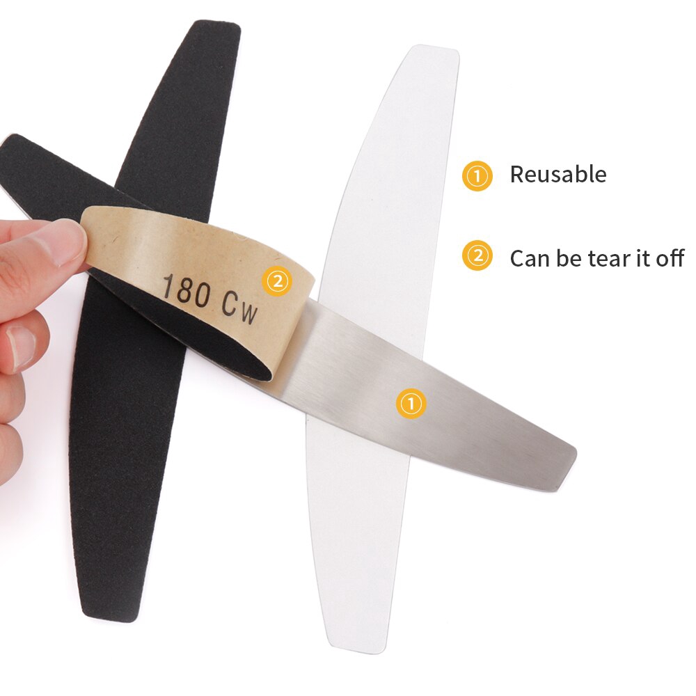 Bộ 100 cái dũa móng tay FOREVERLILY hai mặt cát thay thế bằng thép không gỉ