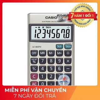 Máy tính bỏ túi mini casio lc-403- nhập khẩu chính hãng- màn hình lớn dễ dàng đọc dữ liệu