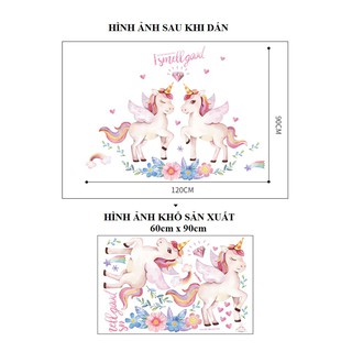Decal dán tường Kì lân cho bé