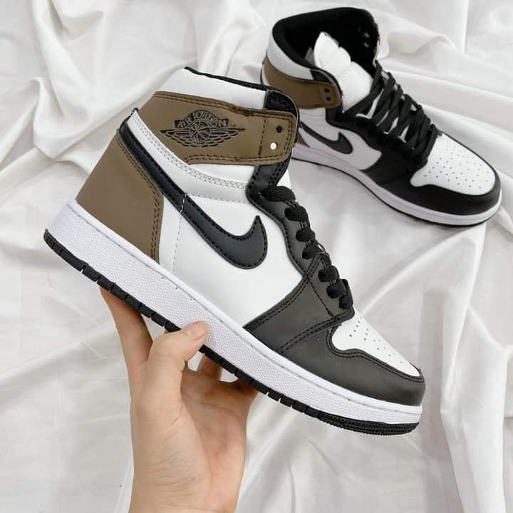 Giày Sneaker Jordan 1 Nâu Cao Cổ, Giày dép thể thao JD1 jodan Nâu Cao Cổ Nam Nữ mới nhất full box