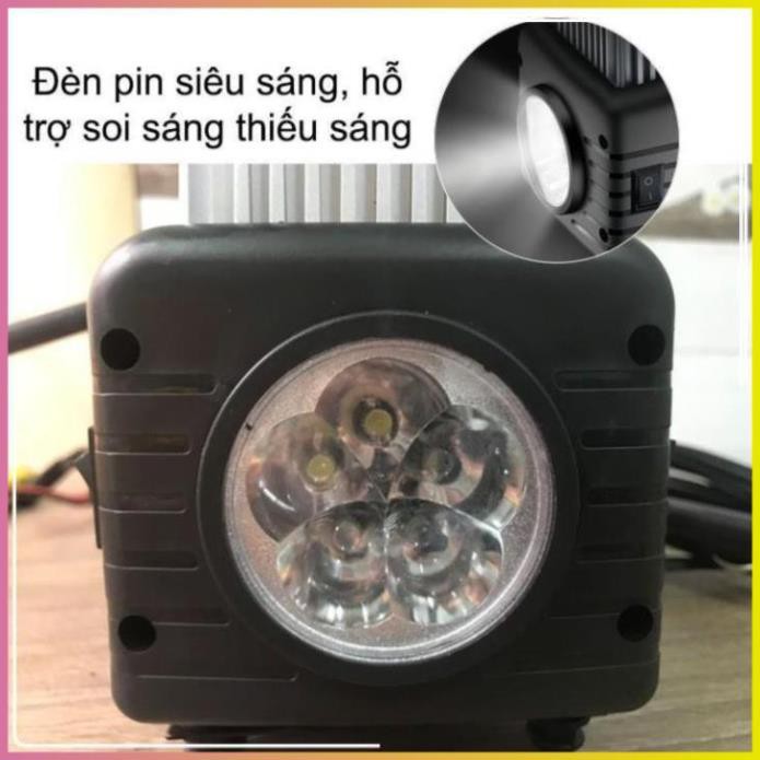 Bơm ô tô 2 xi lanh công suất lớn, Có Đồng Hồ điện tử tự ngắt - Bảo hành 6 tháng