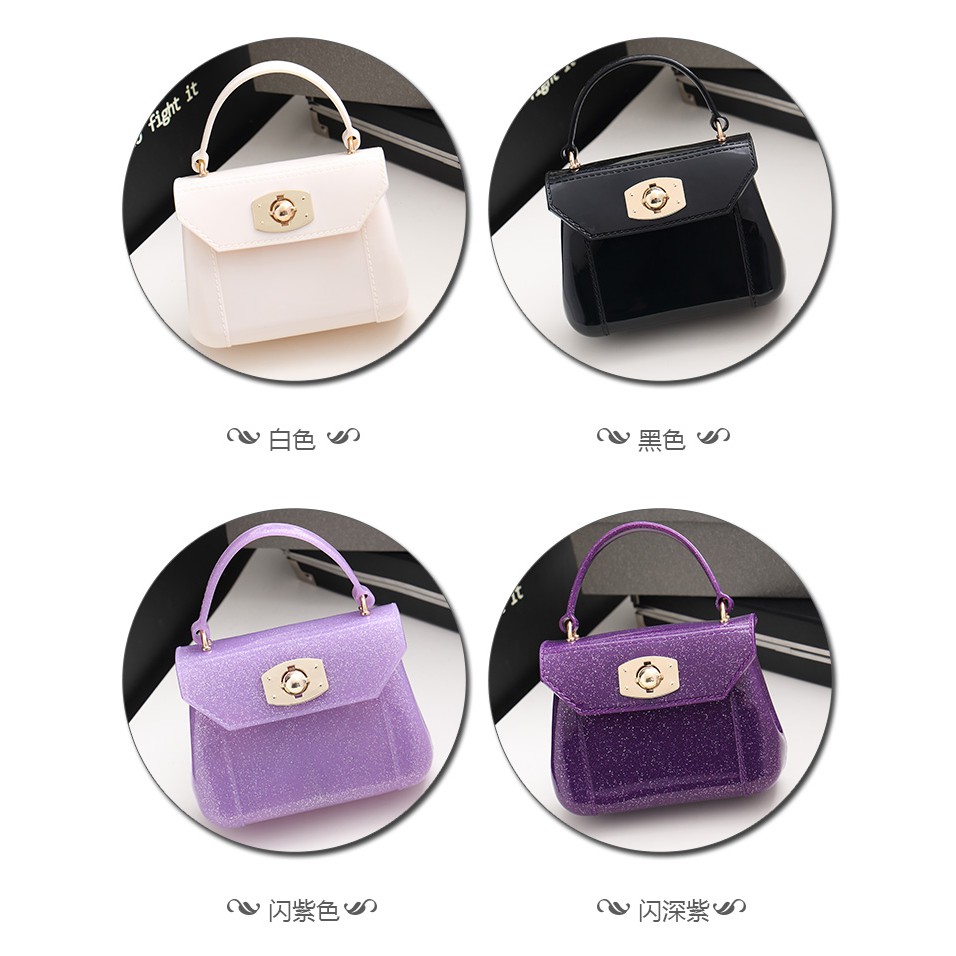 Túi đeo chéo nhựa jelly dáng furrrla size mini 17